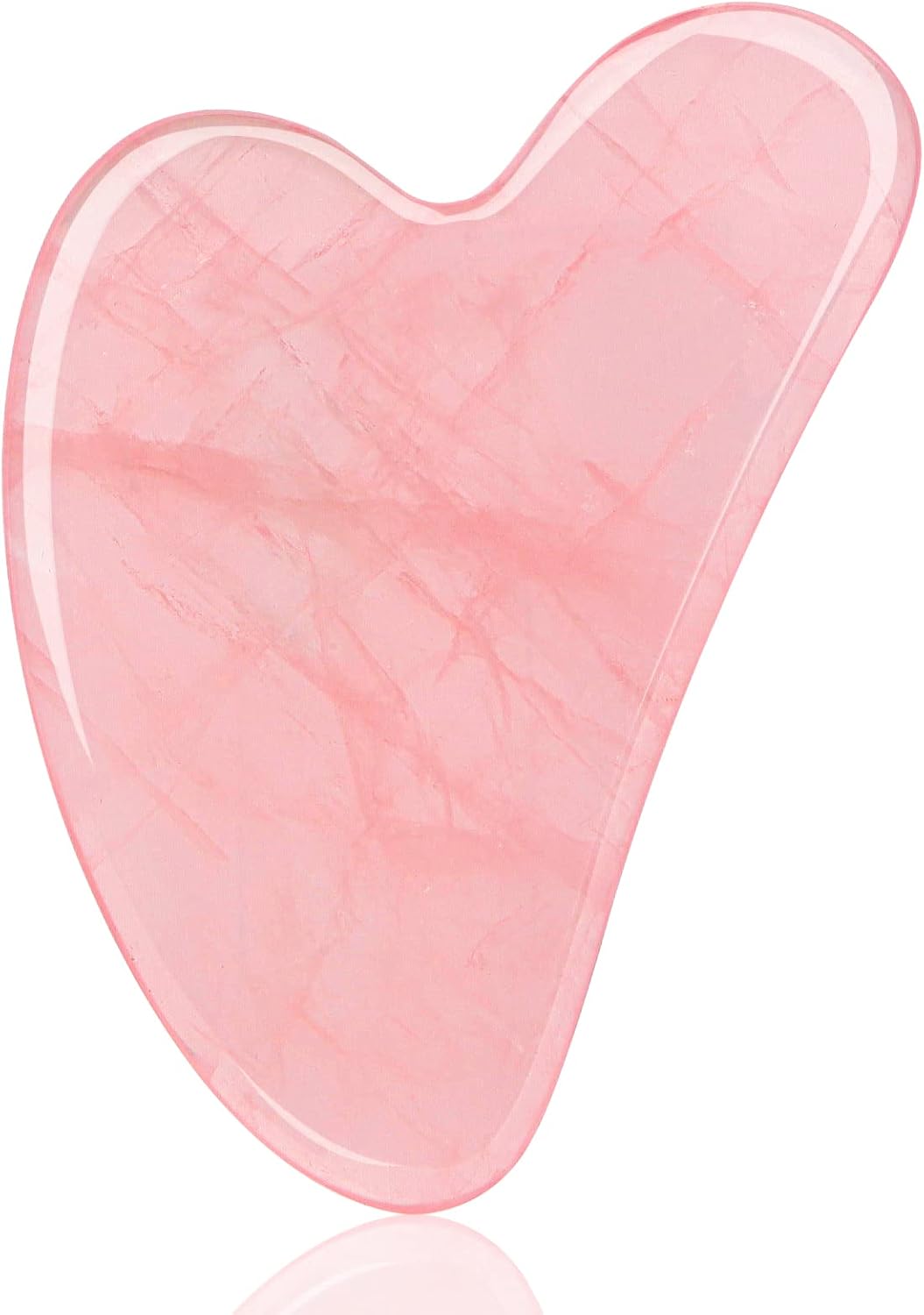 EsencialLuz – Piedra Gua Sha de Cuarzo Rosa para Masaje Facial
