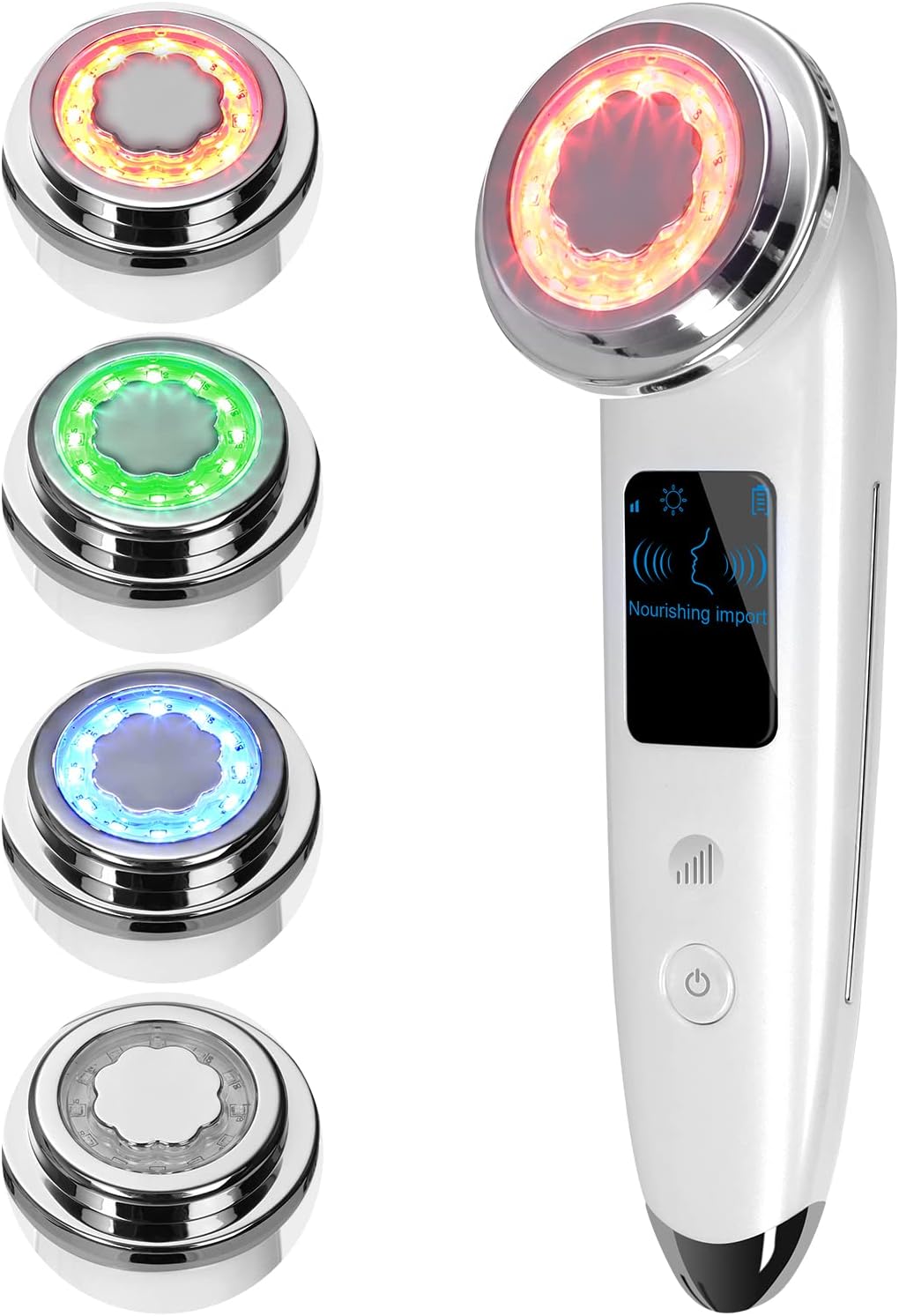 EsencialLuz – Dispositivo Facial de Terapia LED Multifunción con Masaje Reafirmante