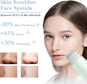 EsencialLuz – Cepillo Limpiador Facial con Espátula de Silicona