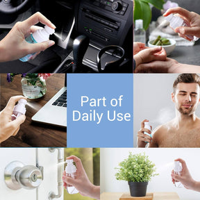 EsencialLuz – Botella Pulverizadora de Viaje Reutilizable