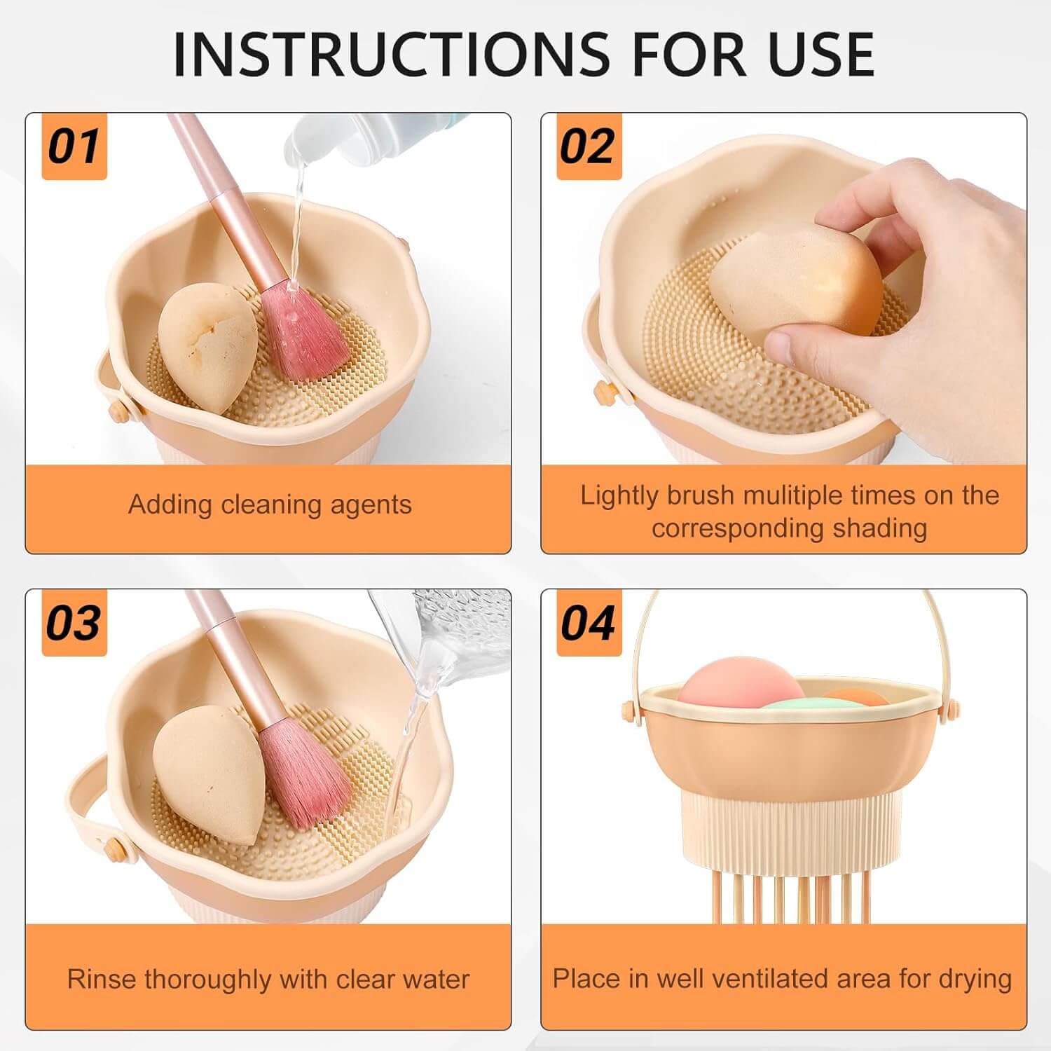 EsencialLuz – Alfombrilla de Silicona para Limpieza y Organización de Brochas