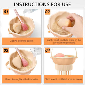 EsencialLuz – Alfombrilla de Silicona para Limpieza y Organización de Brochas