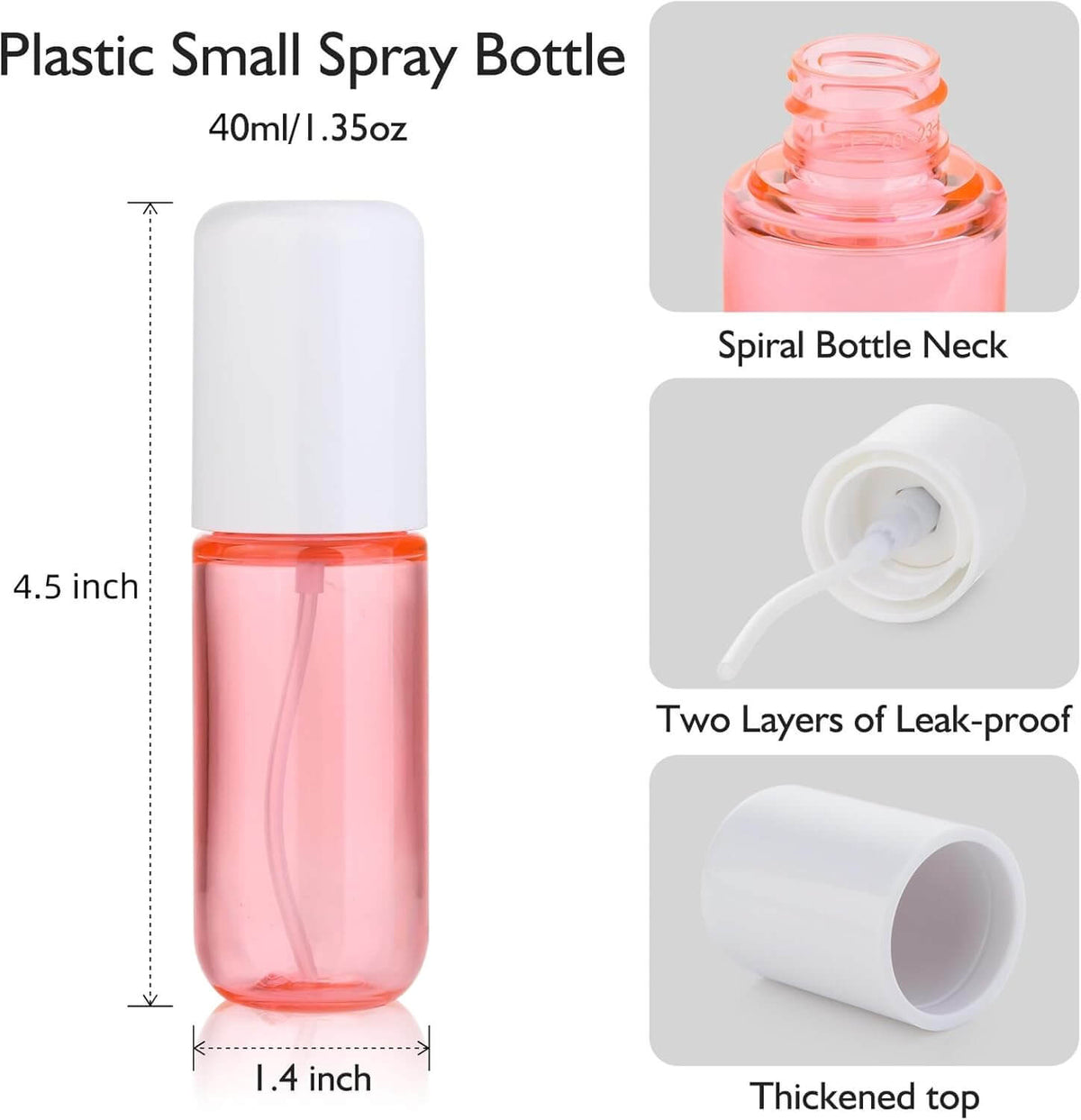 EsencialLuz – Mini Botellas Pulverizadoras Reutilizables de Viaje