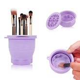 EsencialLuz – Alfombrilla Plegable de Silicona para Limpieza y Secado de Brochas