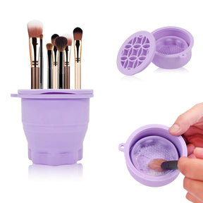 EsencialLuz – Alfombrilla Plegable de Silicona para Limpieza y Secado de Brochas